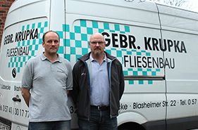 Gebrüder Krupka, Fliesenbau